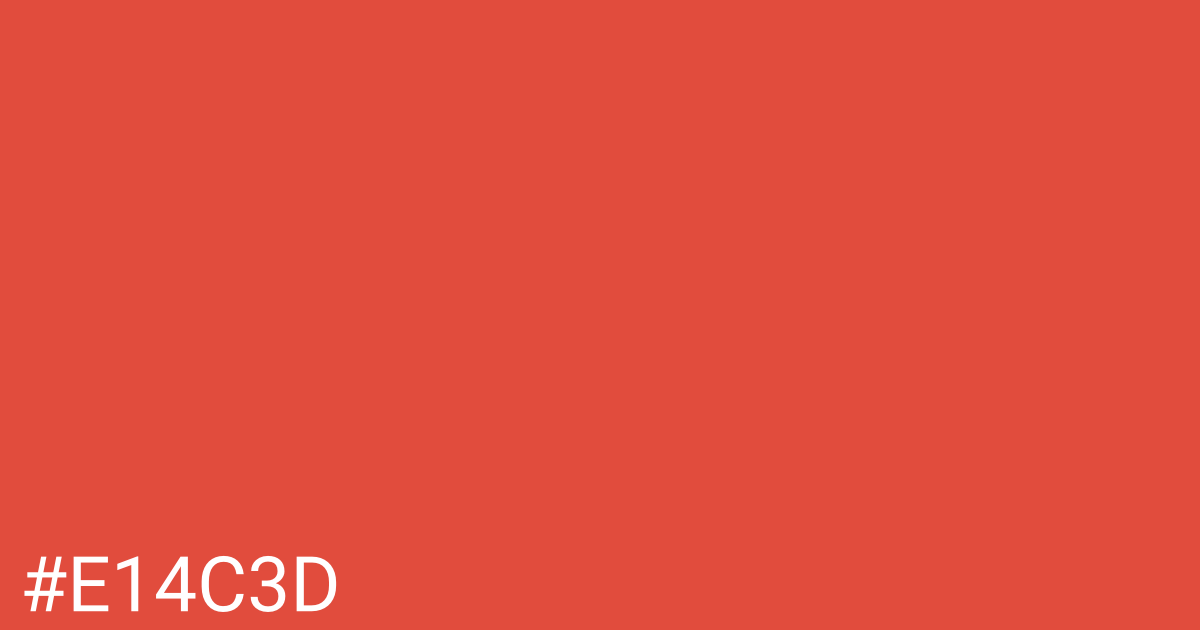 Hex color #e14c3d graphic