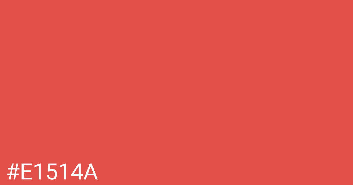 Hex color #e1514a graphic