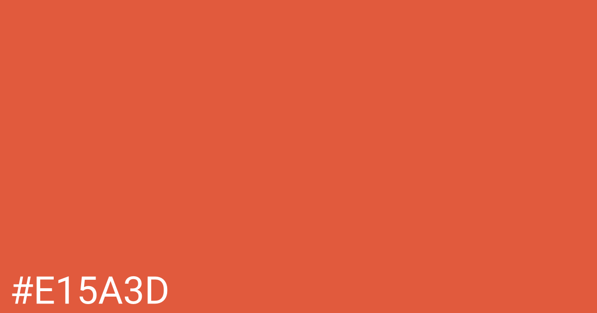 Hex color #e15a3d graphic