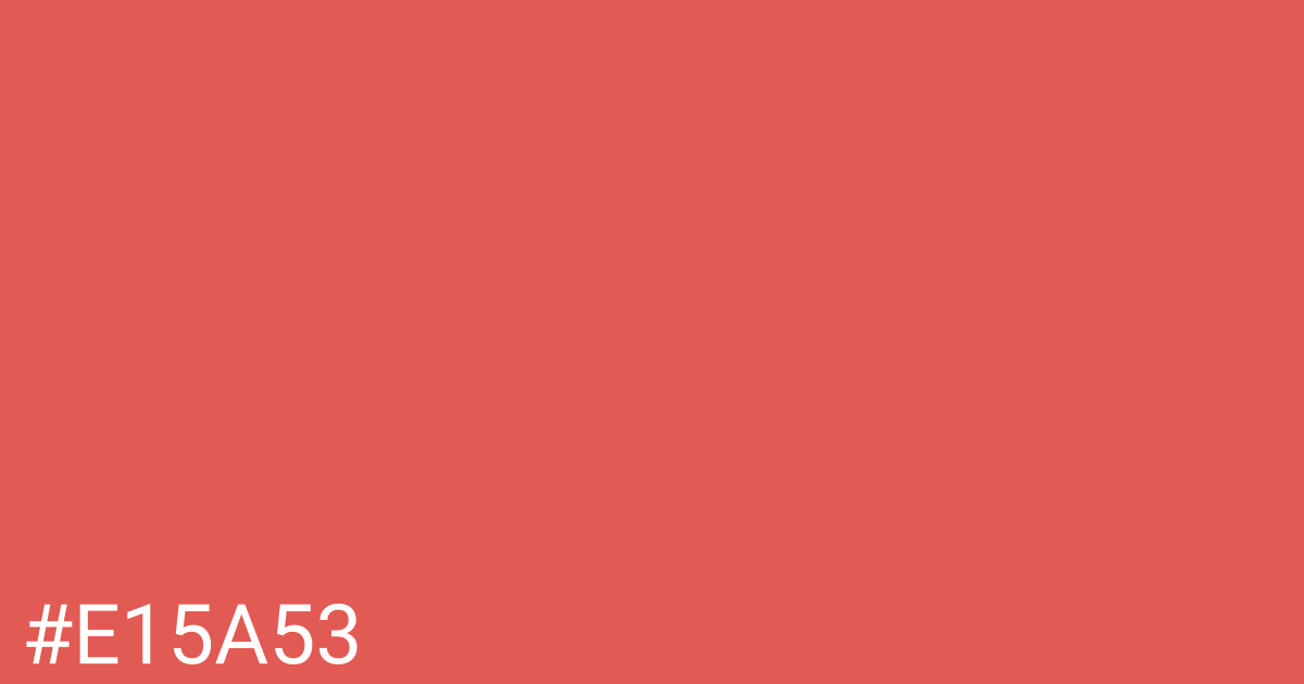 Hex color #e15a53 graphic