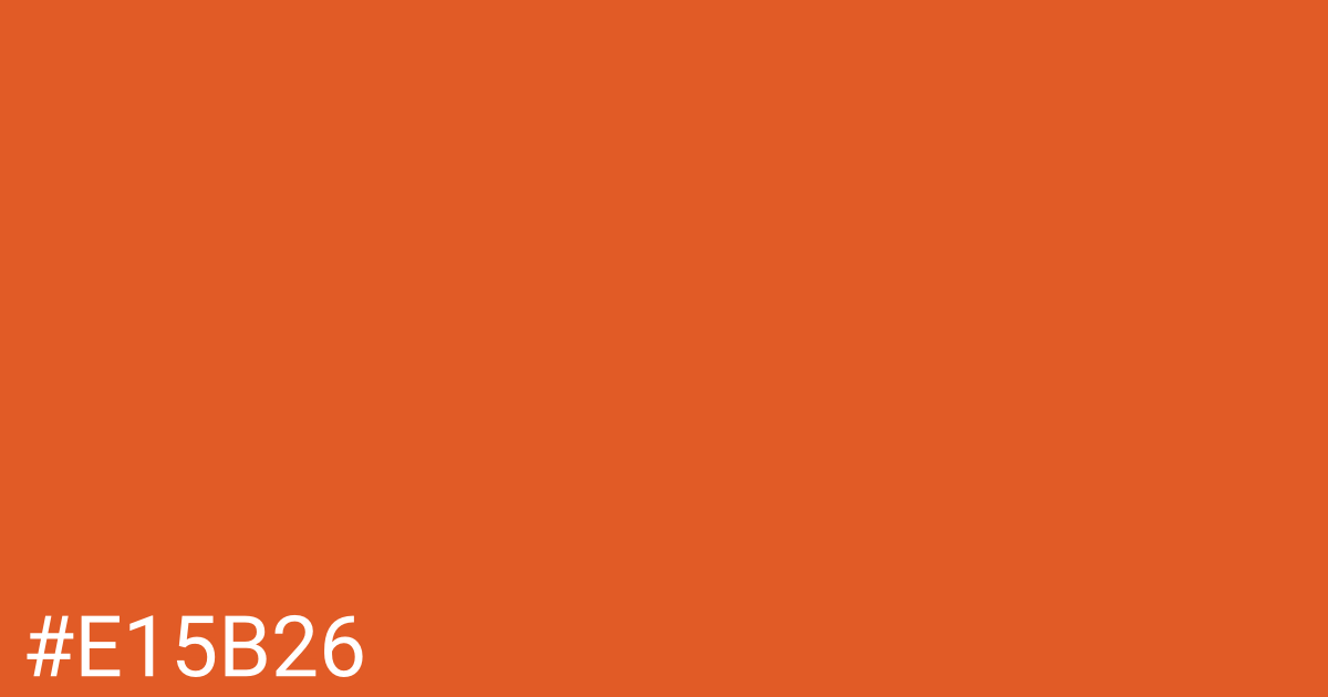 Hex color #e15b26 graphic