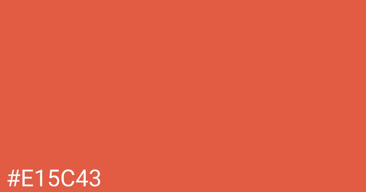 Hex color #e15c43 graphic