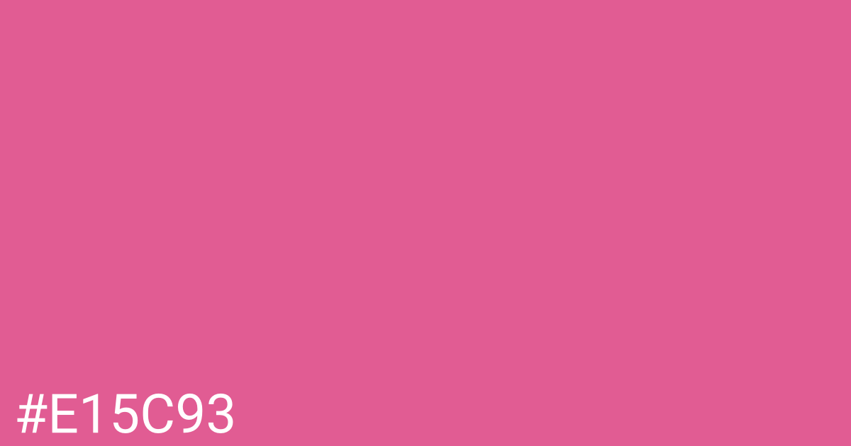 Hex color #e15c93 graphic