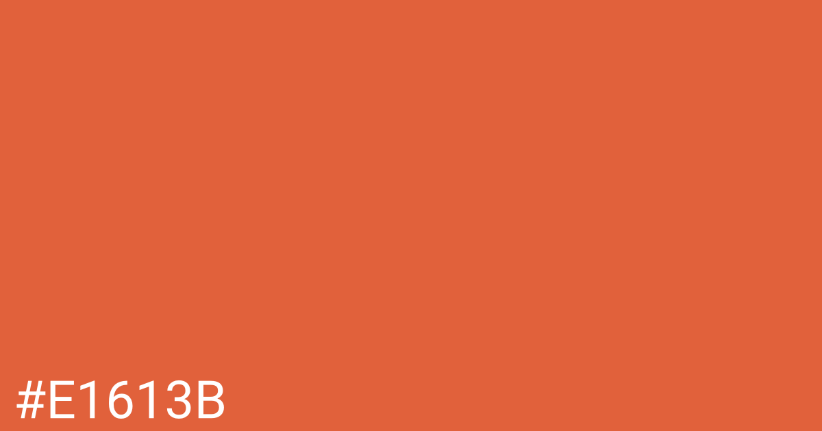 Hex color #e1613b graphic