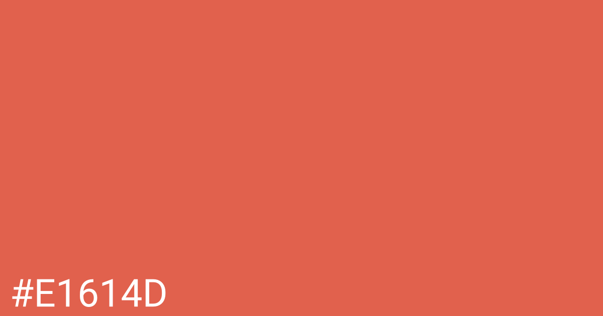 Hex color #e1614d graphic