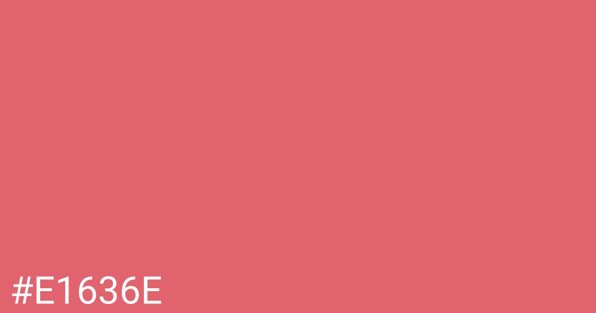 Hex color #e1636e graphic