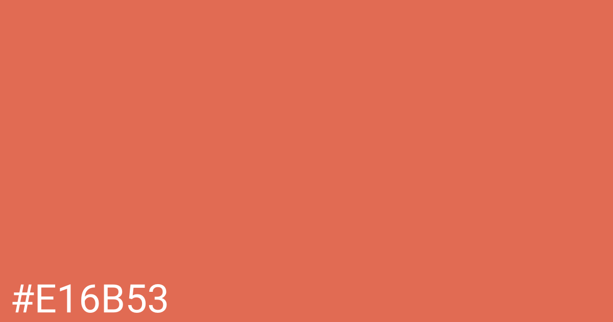 Hex color #e16b53 graphic