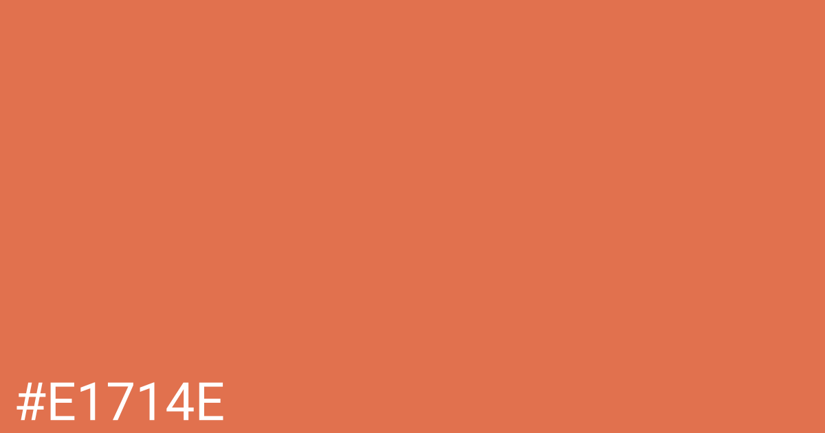 Hex color #e1714e graphic
