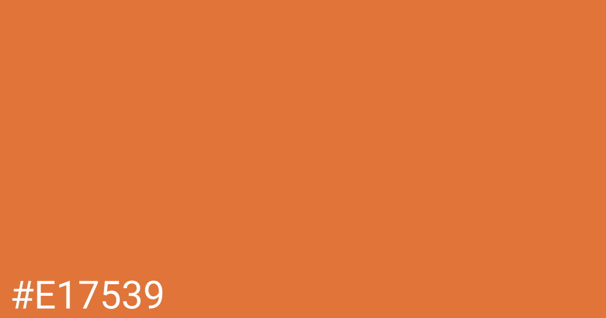 Hex color #e17539 graphic