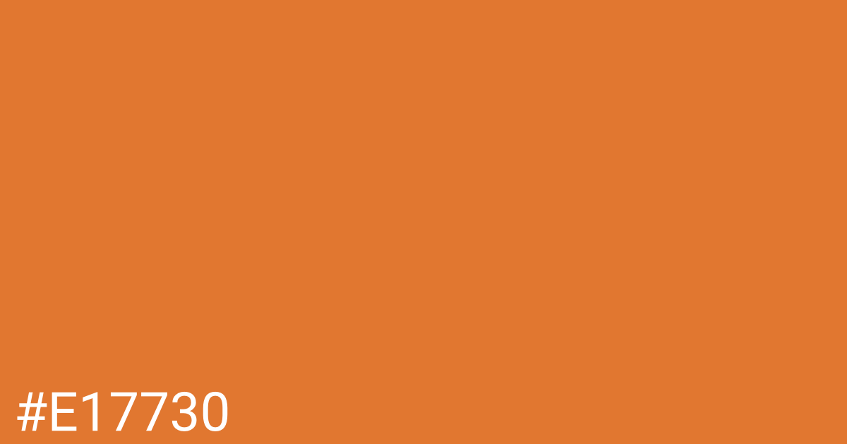 Hex color #e17730 graphic