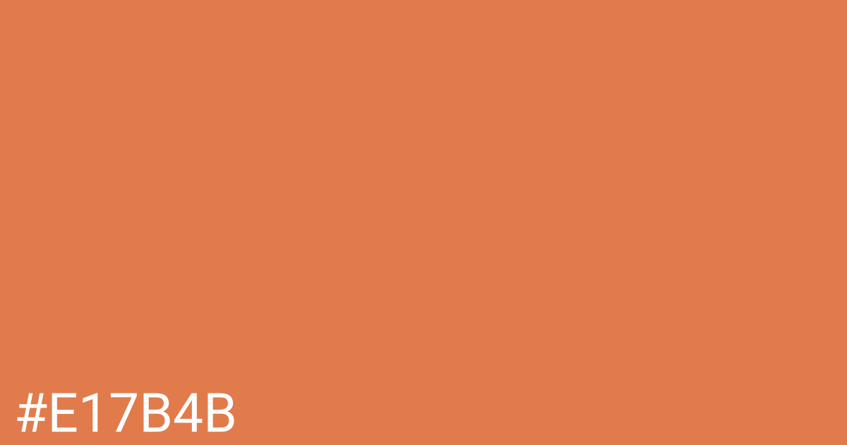 Hex color #e17b4b graphic