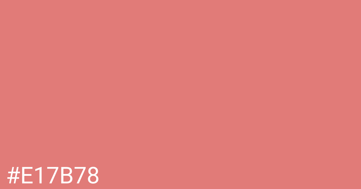 Hex color #e17b78 graphic