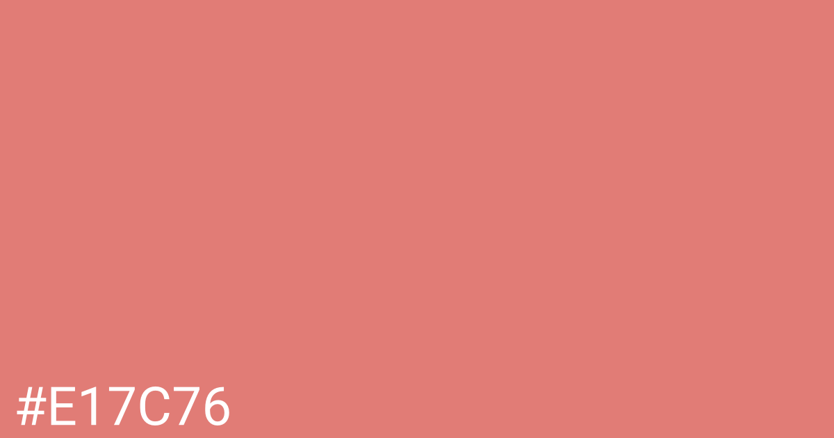 Hex color #e17c76 graphic