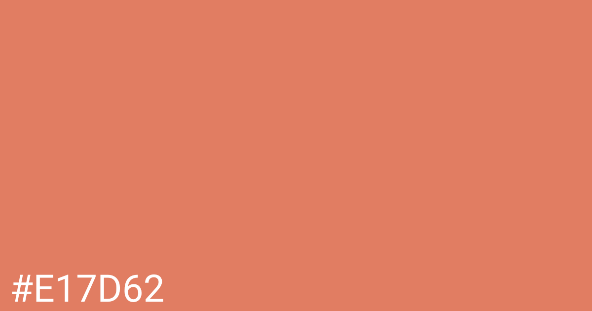 Hex color #e17d62 graphic