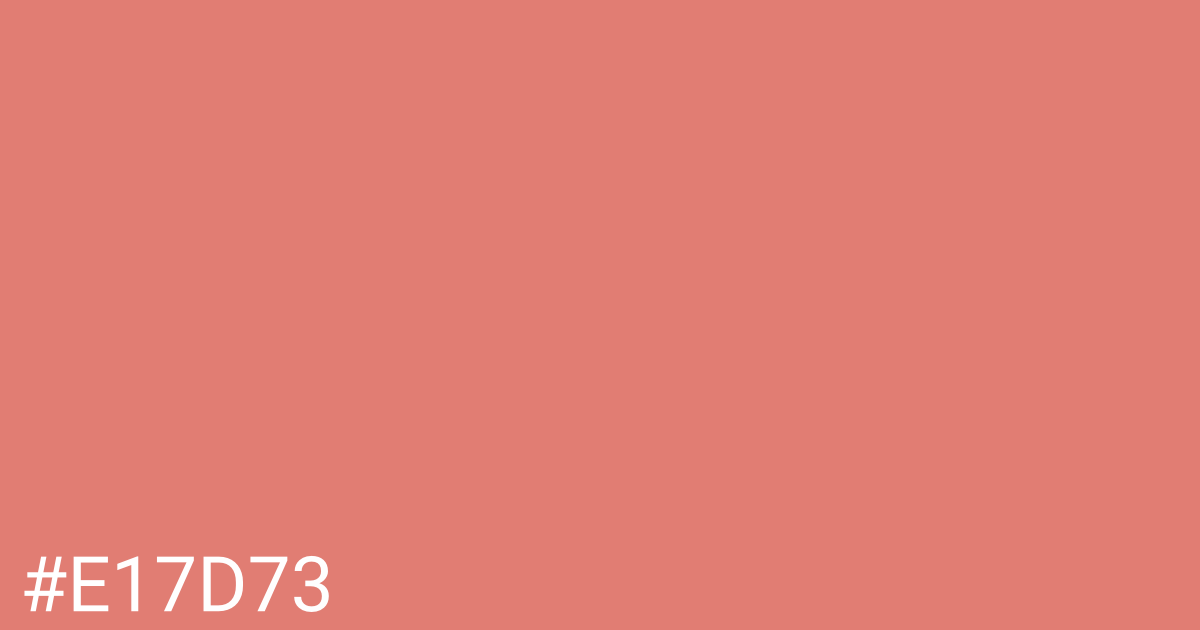 Hex color #e17d73 graphic