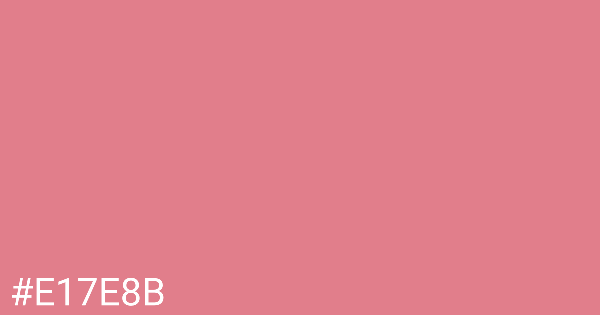 Hex color #e17e8b graphic