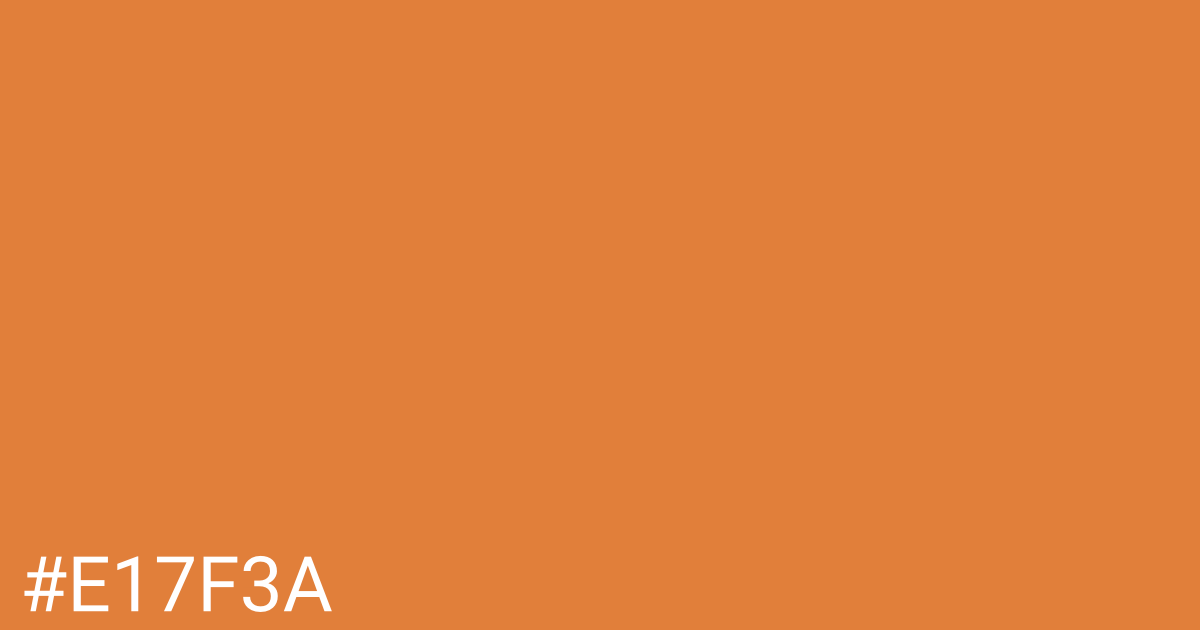 Hex color #e17f3a graphic