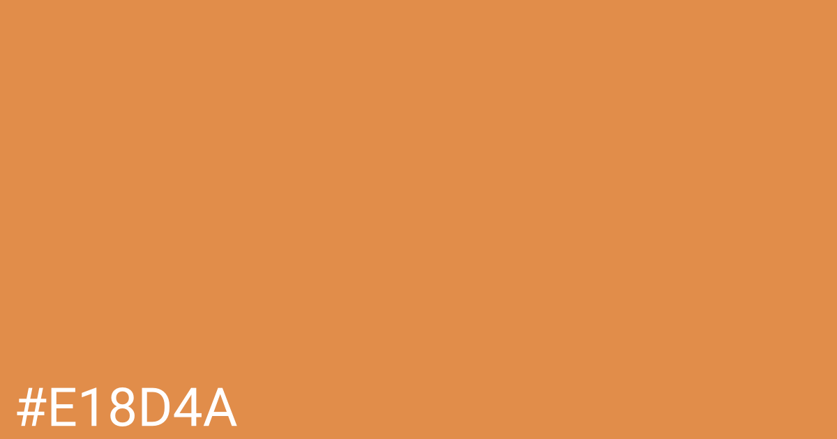 Hex color #e18d4a graphic