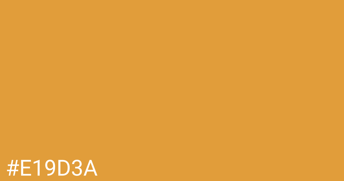 Hex color #e19d3a graphic