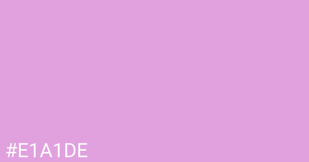 Hex color #e1a1de graphic
