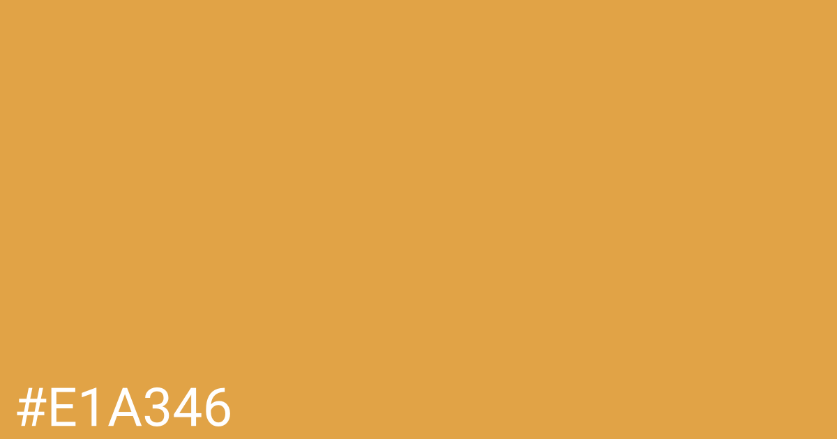 Hex color #e1a346 graphic