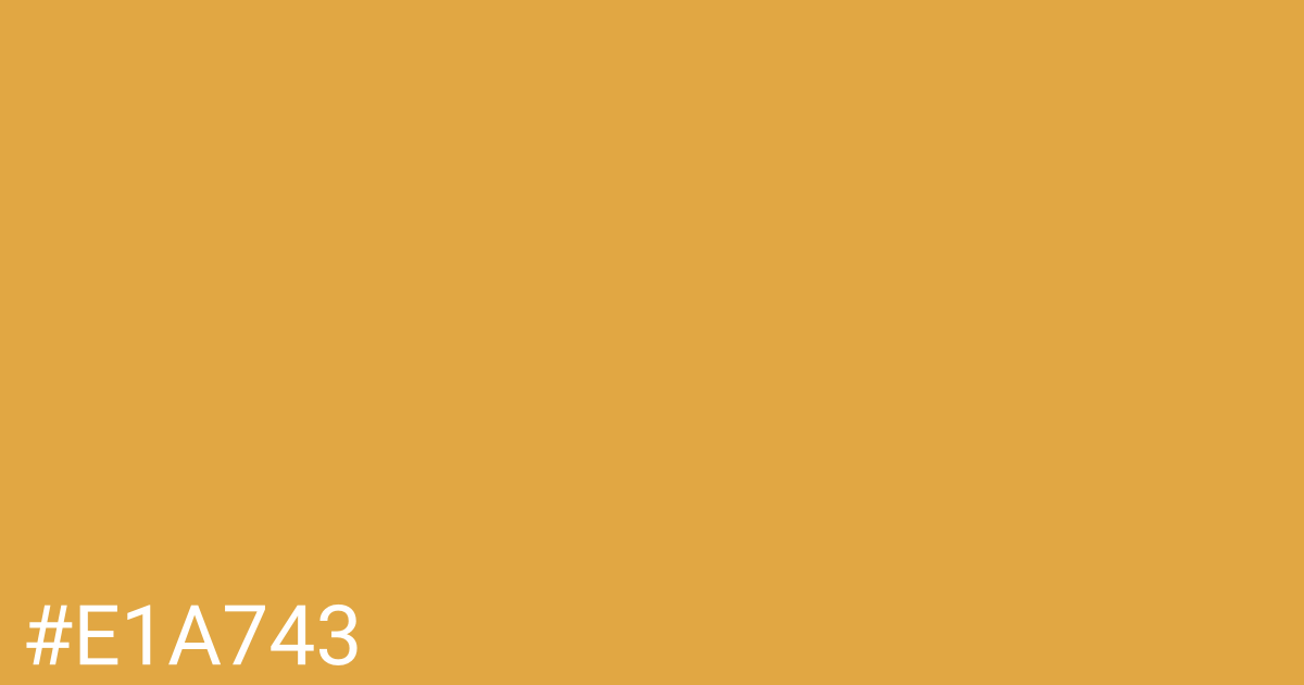 Hex color #e1a743 graphic