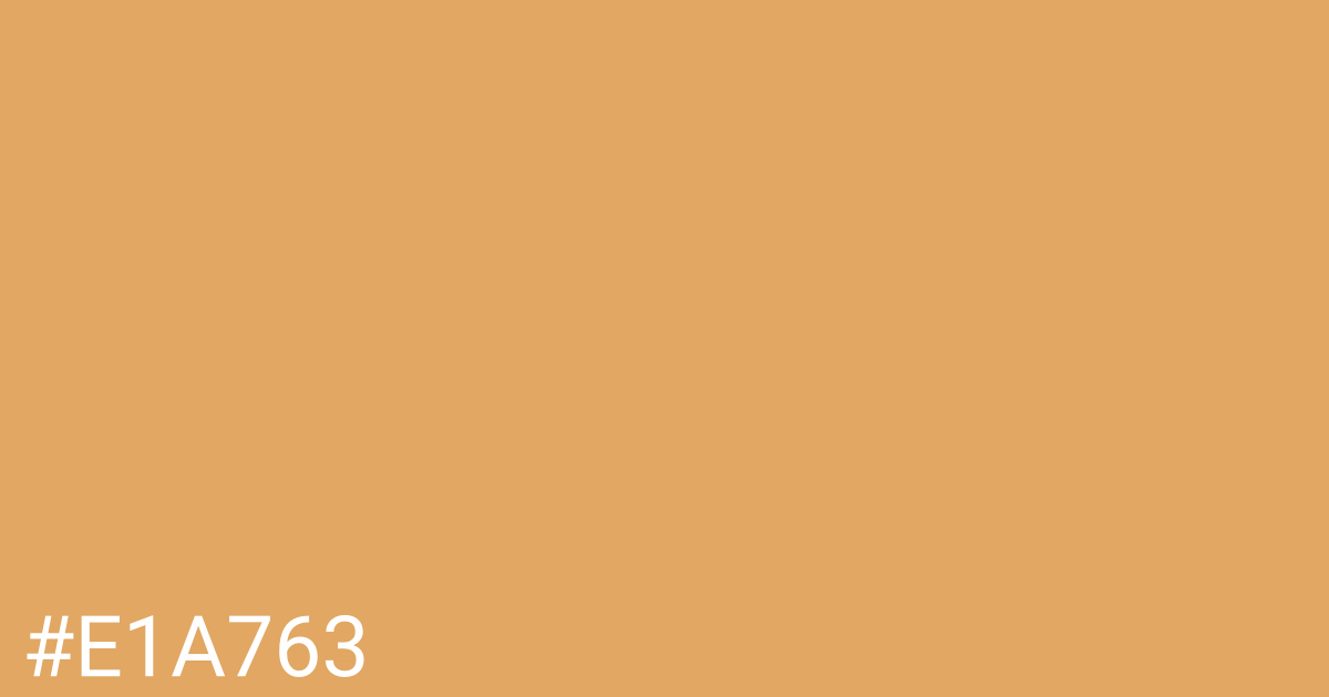 Hex color #e1a763 graphic