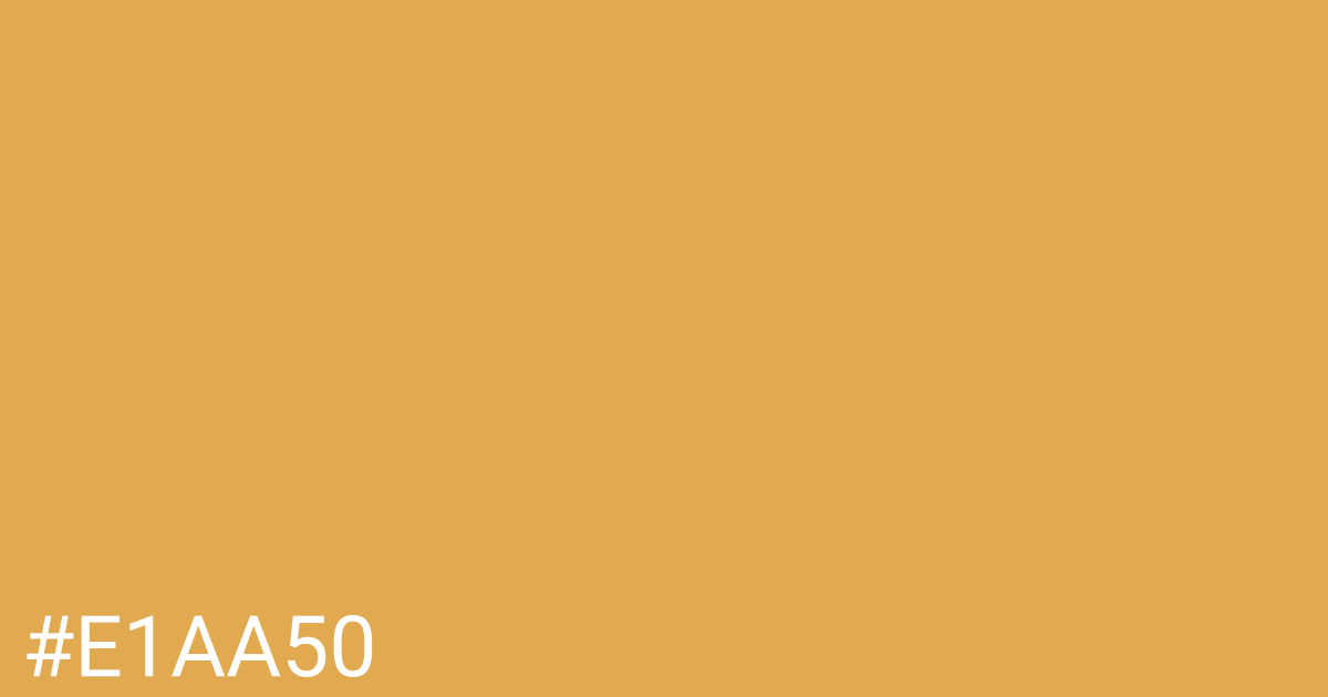 Hex color #e1aa50 graphic