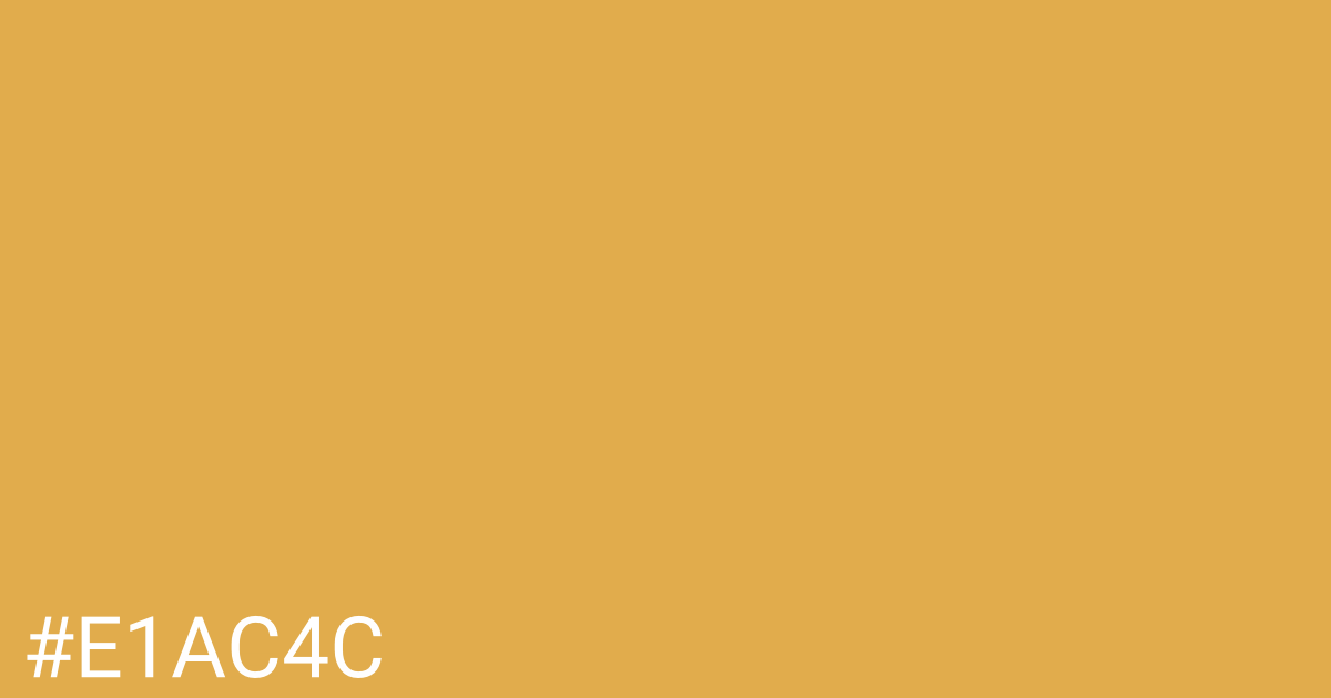 Hex color #e1ac4c graphic