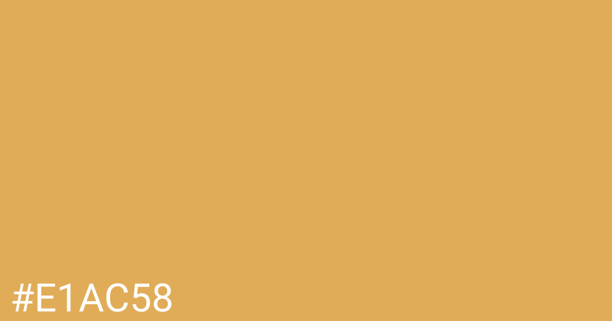 Hex color #e1ac58 graphic