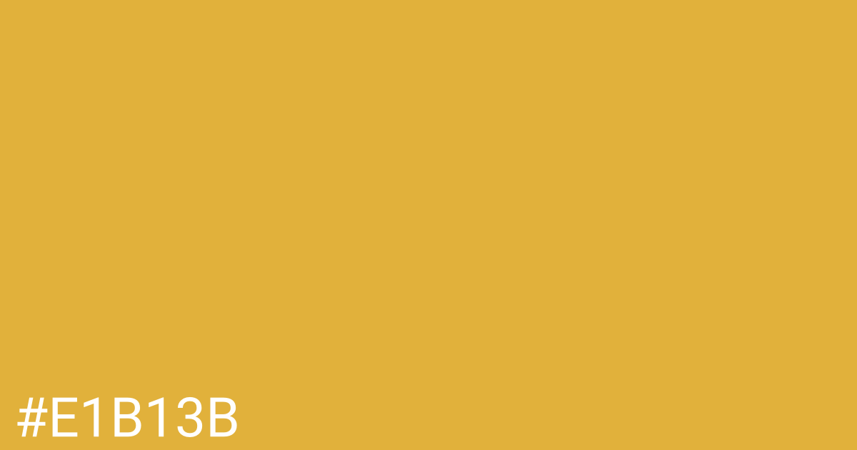Hex color #e1b13b graphic