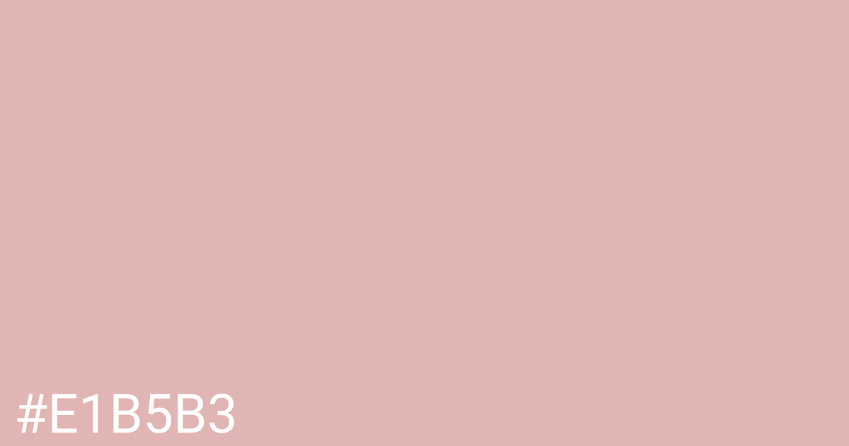 Hex color #e1b5b3 graphic