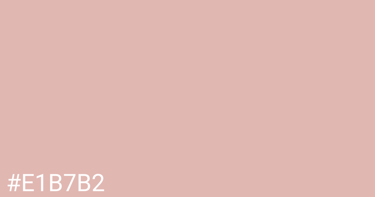 Hex color #e1b7b2 graphic