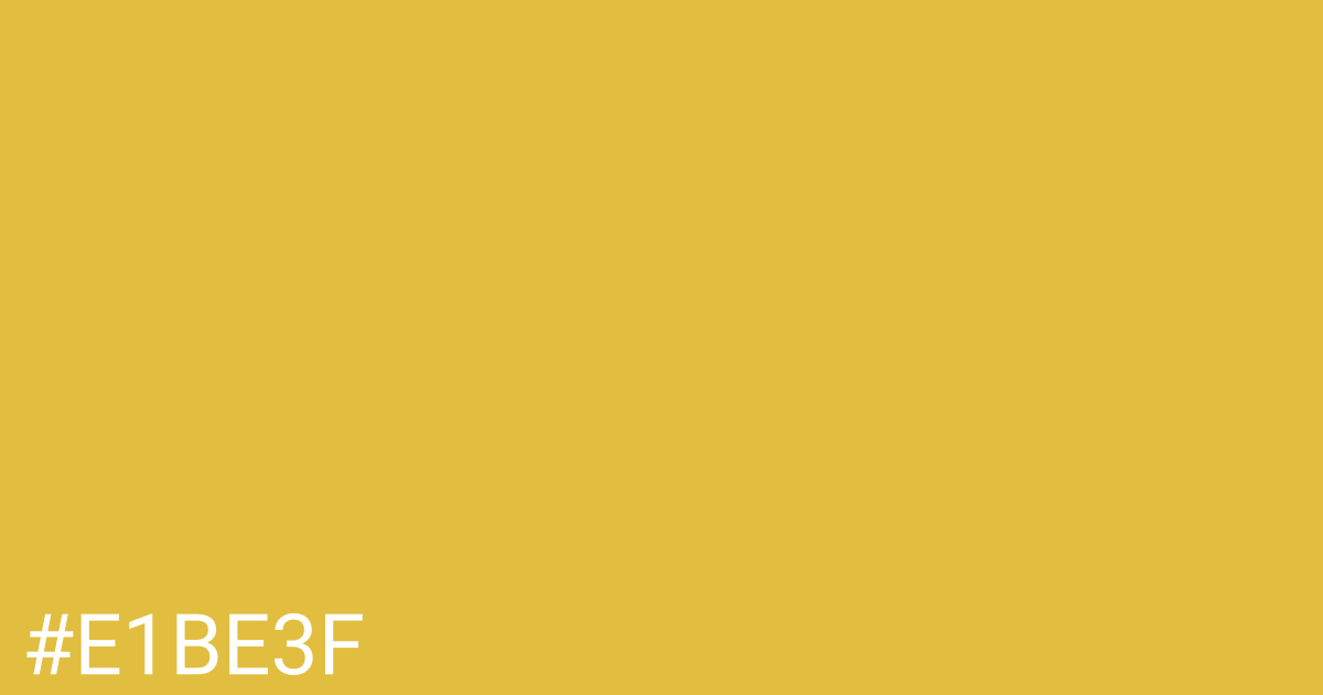 Hex color #e1be3f graphic