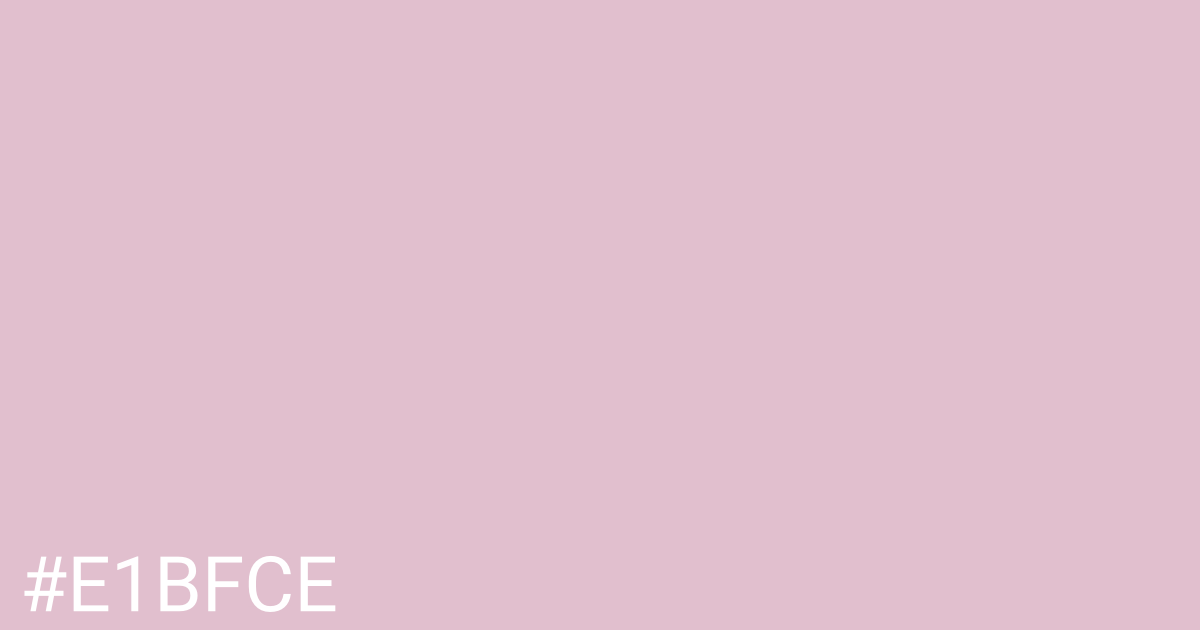Hex color #e1bfce graphic