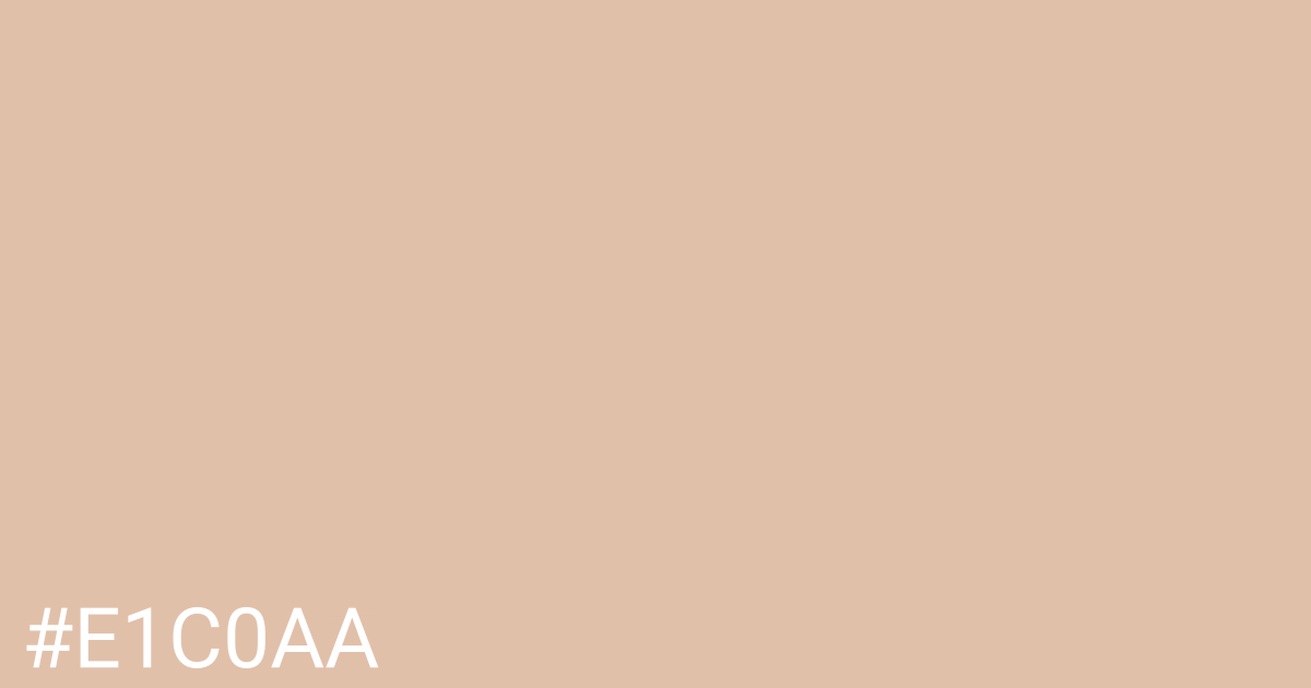 Hex color #e1c0aa graphic