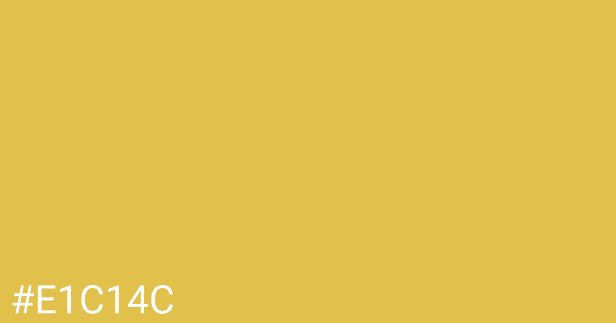 Hex color #e1c14c graphic