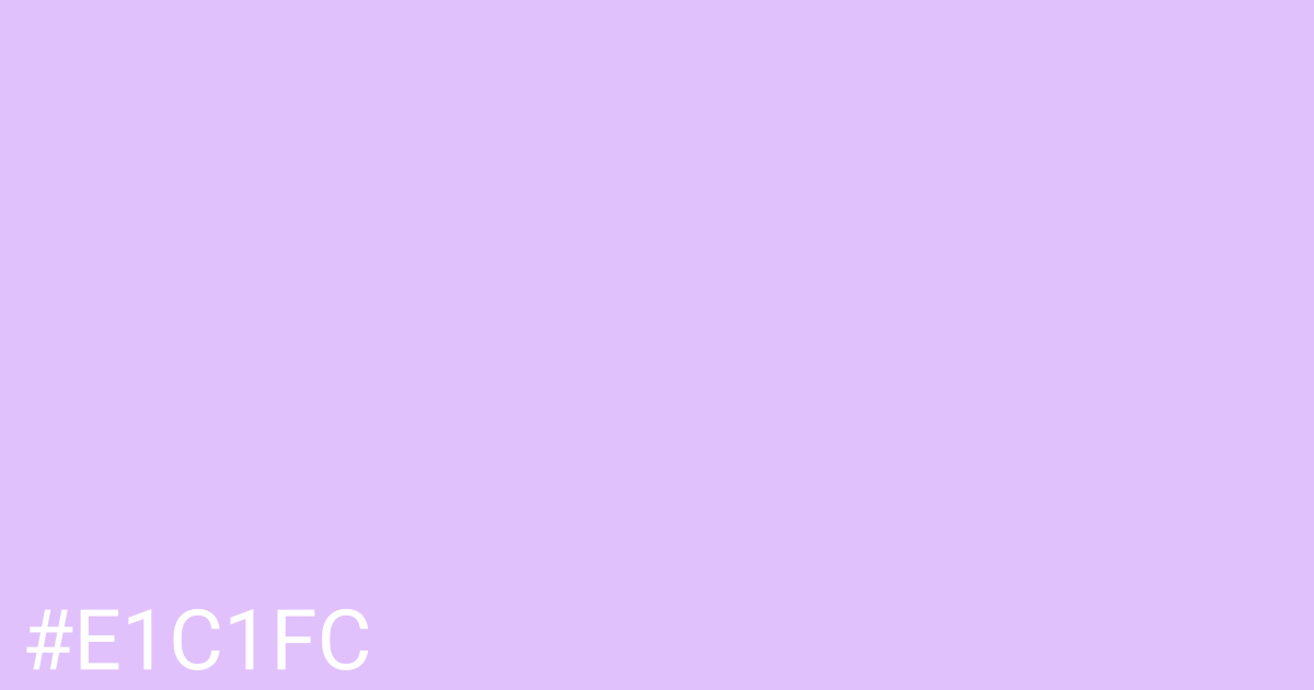 Hex color #e1c1fc graphic