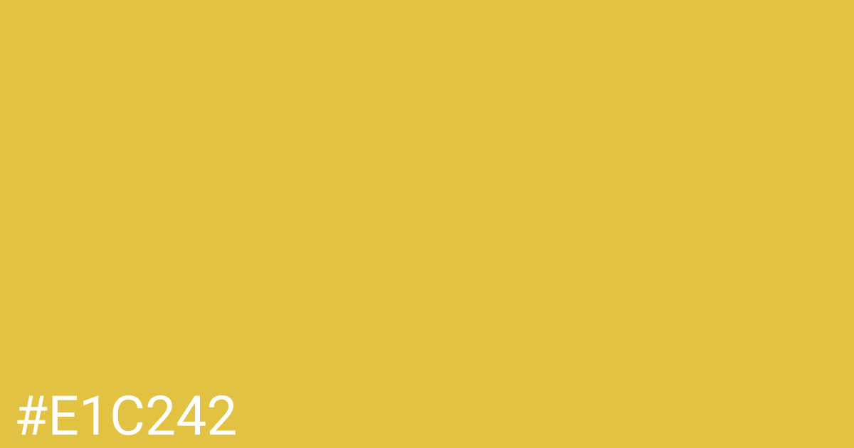Hex color #e1c242 graphic