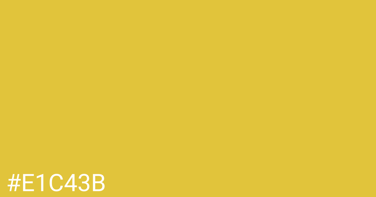 Hex color #e1c43b graphic