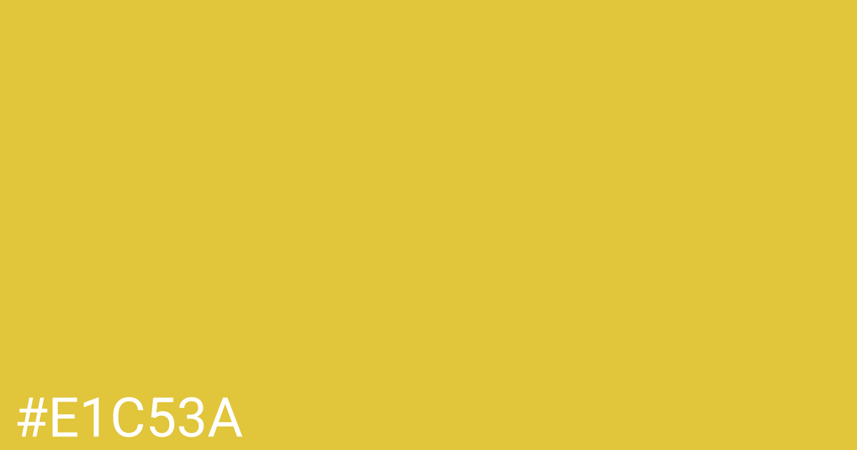 Hex color #e1c53a graphic