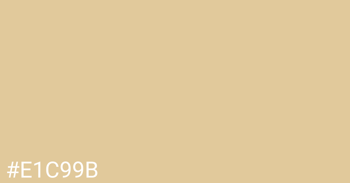 Hex color #e1c99b graphic