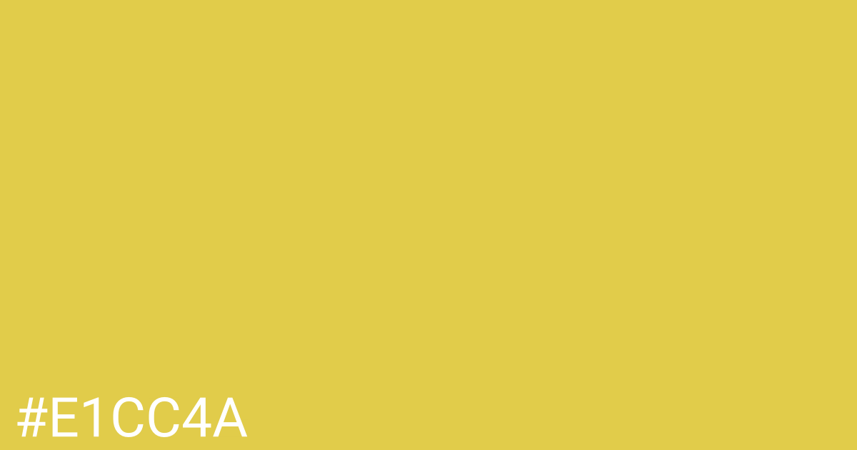 Hex color #e1cc4a graphic