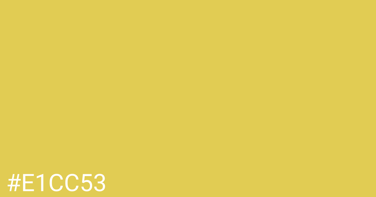 Hex color #e1cc53 graphic