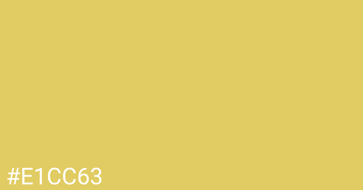 Hex color #e1cc63 graphic