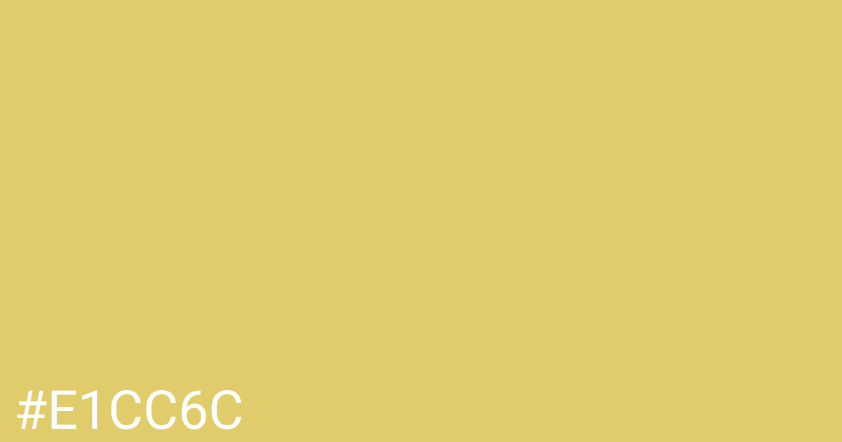 Hex color #e1cc6c graphic