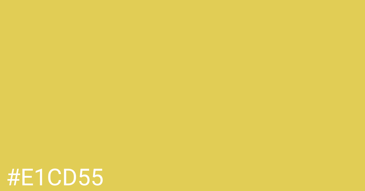 Hex color #e1cd55 graphic