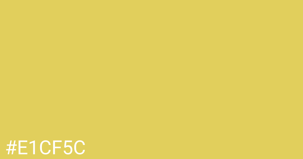 Hex color #e1cf5c graphic