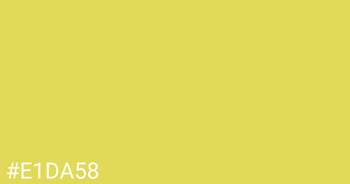 Hex color #e1da58 graphic