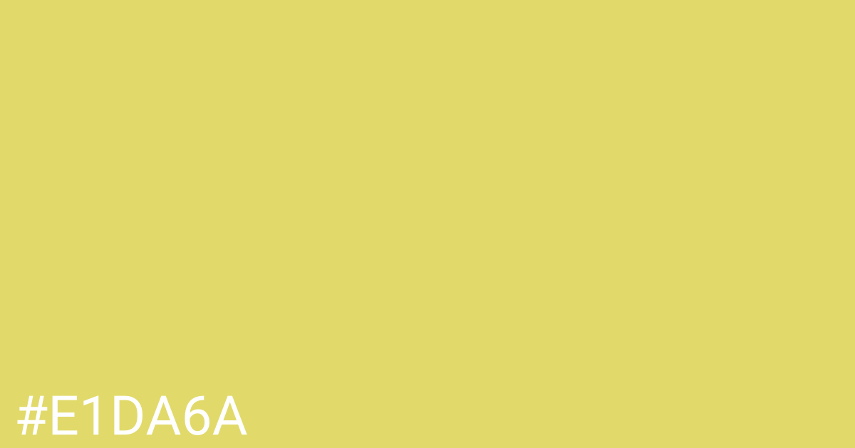 Hex color #e1da6a graphic